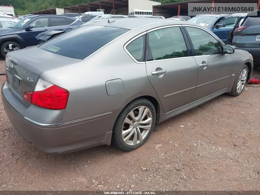 2008 Infiniti M35 VIN: JNKAY01E18M605848 Lot: 45664363