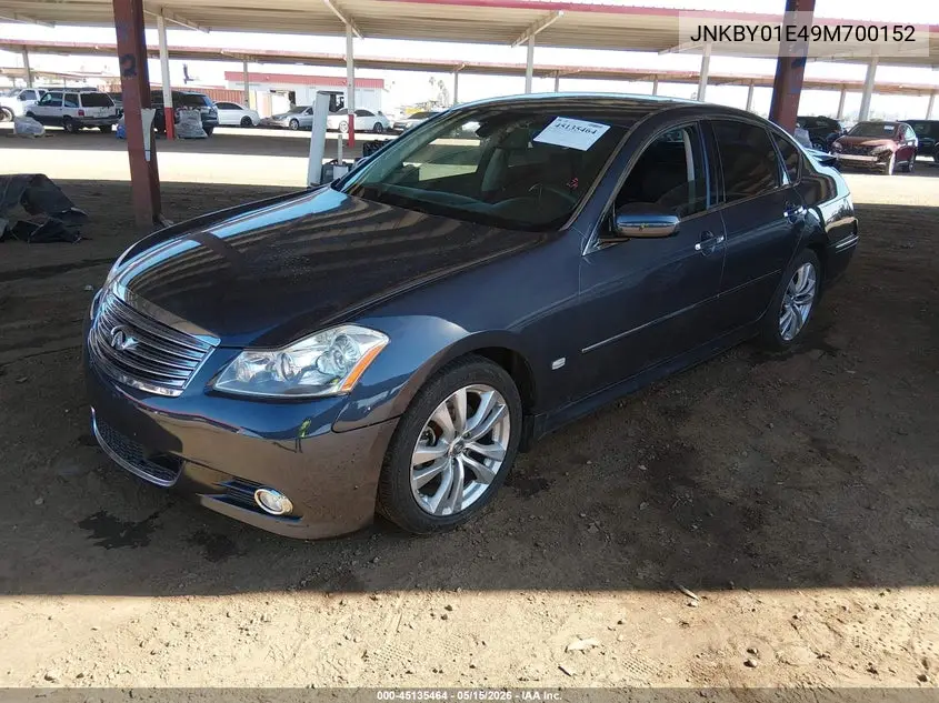 2009 Infiniti M45 VIN: JNKBY01E49M700152 Lot: 45135464