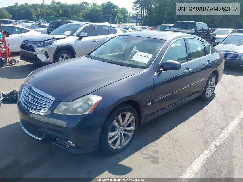 2010 Infiniti M35X VIN: JN1CY0AR7AM962117 Lot: 45210600