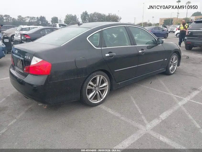 2010 Infiniti M35 VIN: JN1CY0APXAM910950 Lot: 45304808