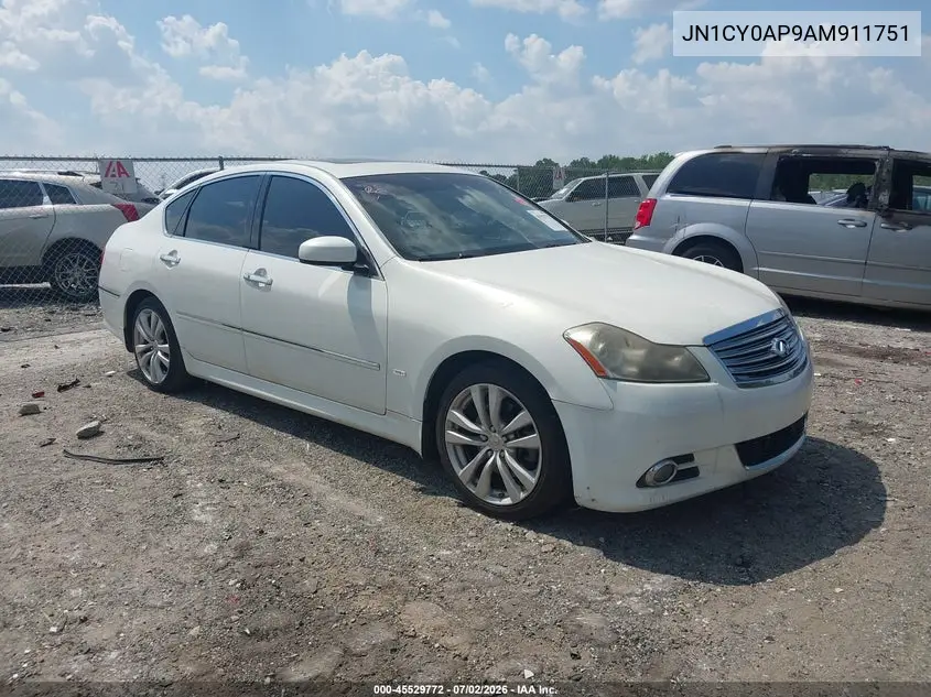 2010 Infiniti M35 VIN: JN1CY0AP9AM911751 Lot: 45529772