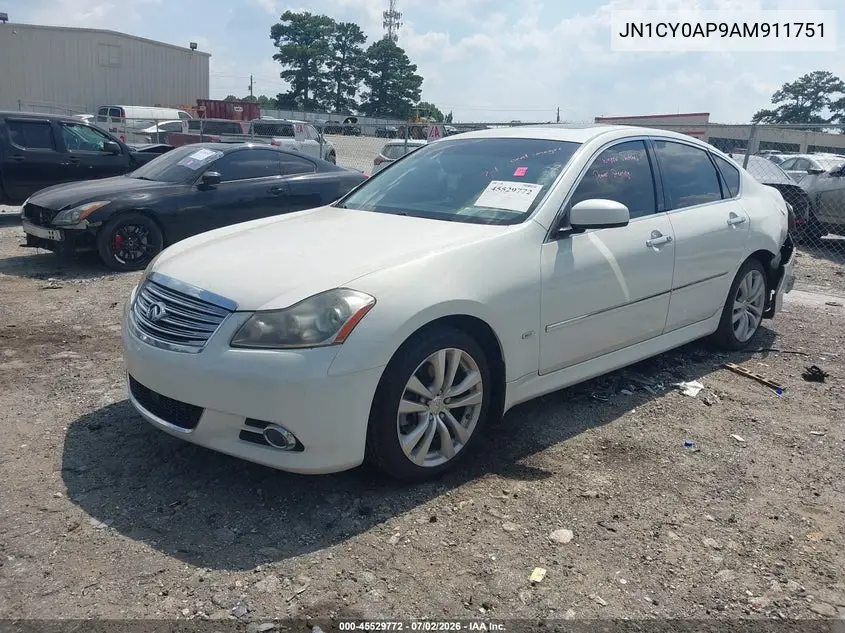 2010 Infiniti M35 VIN: JN1CY0AP9AM911751 Lot: 45529772