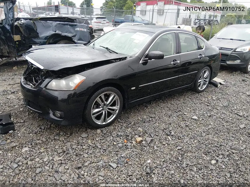 2010 Infiniti M35 VIN: JN1CY0AP6AM910752 Lot: 45562249