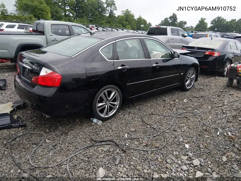 2010 Infiniti M35 VIN: JN1CY0AP6AM910752 Lot: 45562249