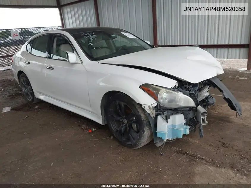 2011 Infiniti M56 VIN: JN1AY1AP4BM520358 Lot: 44999221