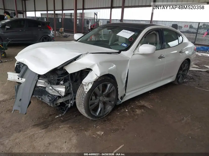 2011 Infiniti M56 VIN: JN1AY1AP4BM520358 Lot: 44999221