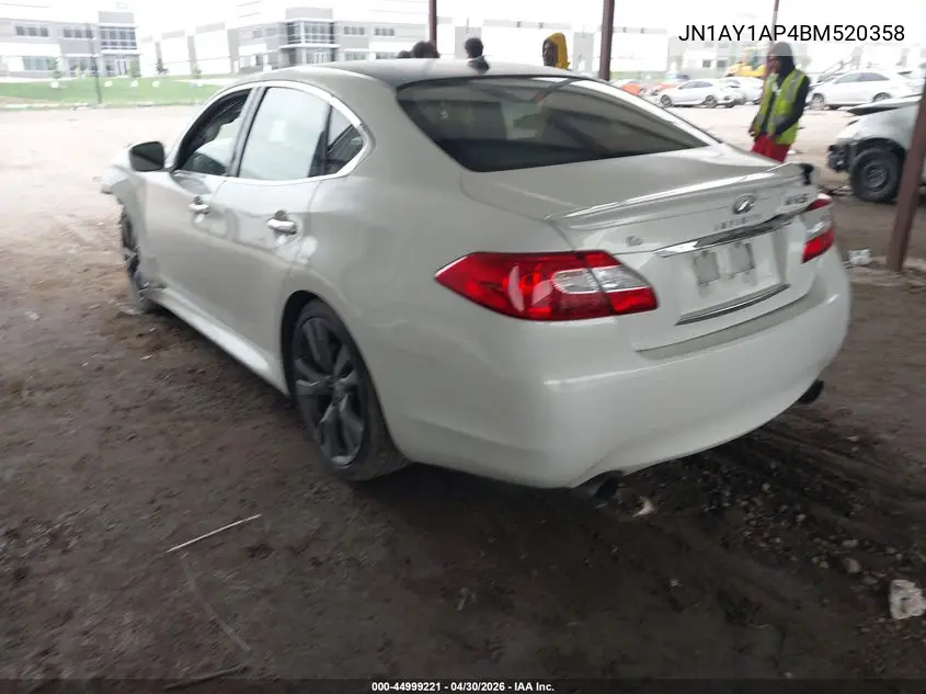 2011 Infiniti M56 VIN: JN1AY1AP4BM520358 Lot: 44999221