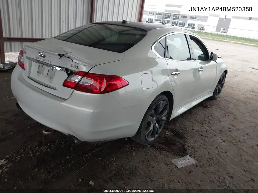 2011 Infiniti M56 VIN: JN1AY1AP4BM520358 Lot: 44999221