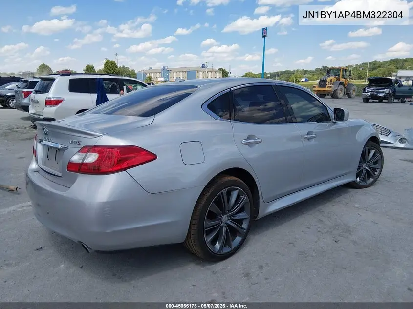 2011 Infiniti M37 VIN: JN1BY1AP4BM322304 Lot: 45066178