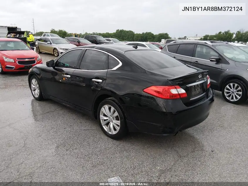 2011 Infiniti M37X VIN: JN1BY1AR8BM372124 Lot: 45105376