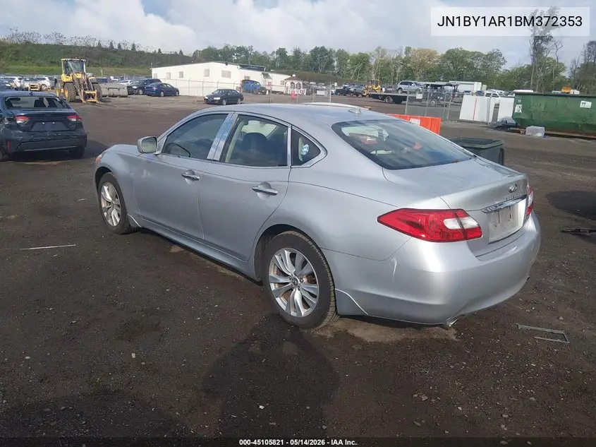 2011 Infiniti M37X VIN: JN1BY1AR1BM372353 Lot: 45105821