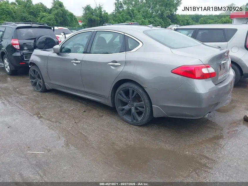 2011 Infiniti M37X VIN: JN1BY1AR1BM370926 Lot: 45210571