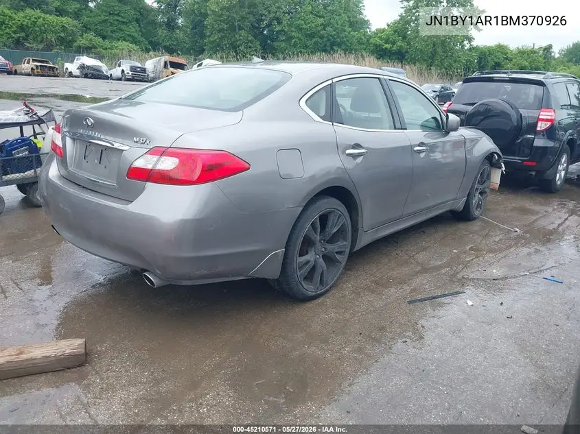 2011 Infiniti M37X VIN: JN1BY1AR1BM370926 Lot: 45210571