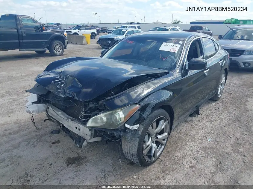2011 Infiniti M56 VIN: JN1AY1AP8BM520234 Lot: 45235258