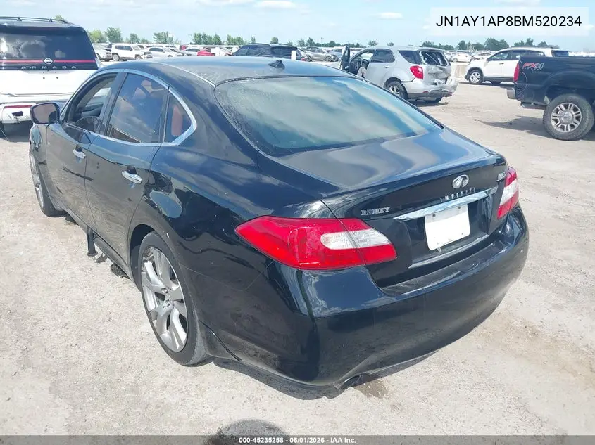 2011 Infiniti M56 VIN: JN1AY1AP8BM520234 Lot: 45235258
