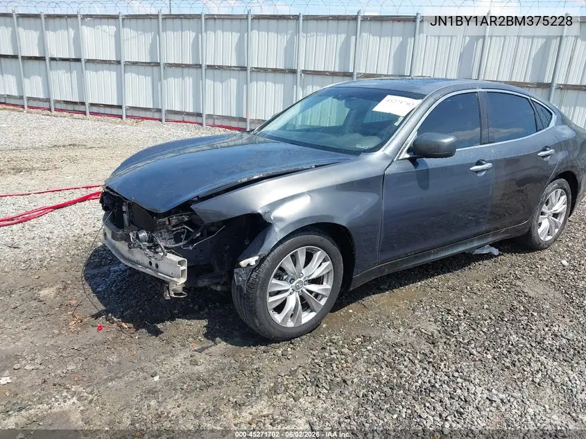 2011 Infiniti M37X VIN: JN1BY1AR2BM375228 Lot: 45271702