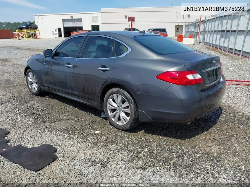 2011 Infiniti M37X VIN: JN1BY1AR2BM375228 Lot: 45271702