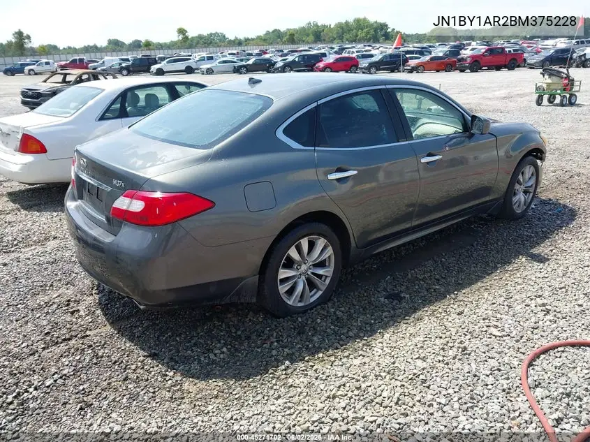 2011 Infiniti M37X VIN: JN1BY1AR2BM375228 Lot: 45271702