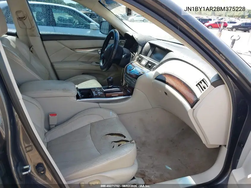 2011 Infiniti M37X VIN: JN1BY1AR2BM375228 Lot: 45271702