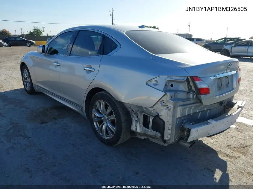 2011 Infiniti M37 VIN: JN1BY1AP1BM326505 Lot: 45281228