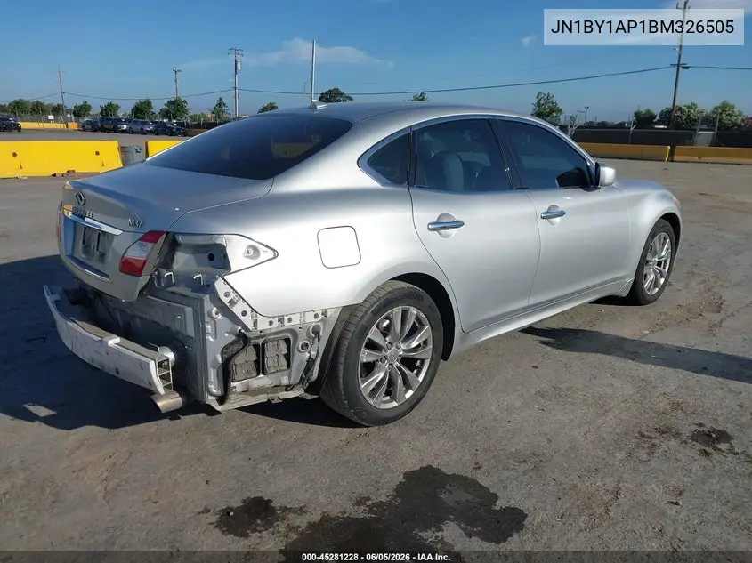2011 Infiniti M37 VIN: JN1BY1AP1BM326505 Lot: 45281228