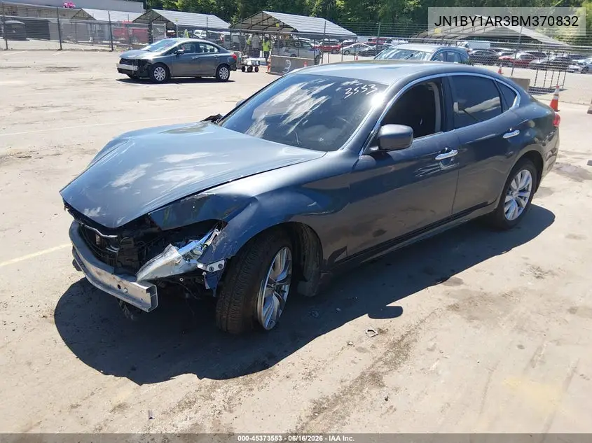 2011 Infiniti M37X VIN: JN1BY1AR3BM370832 Lot: 45373553
