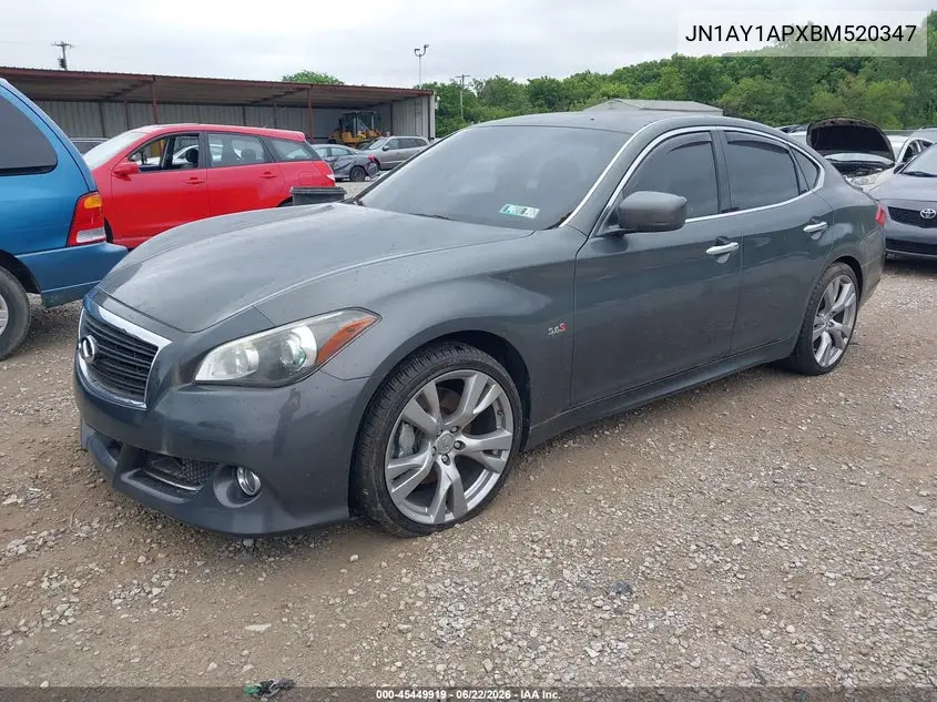 2011 Infiniti M56 VIN: JN1AY1APXBM520347 Lot: 45449919