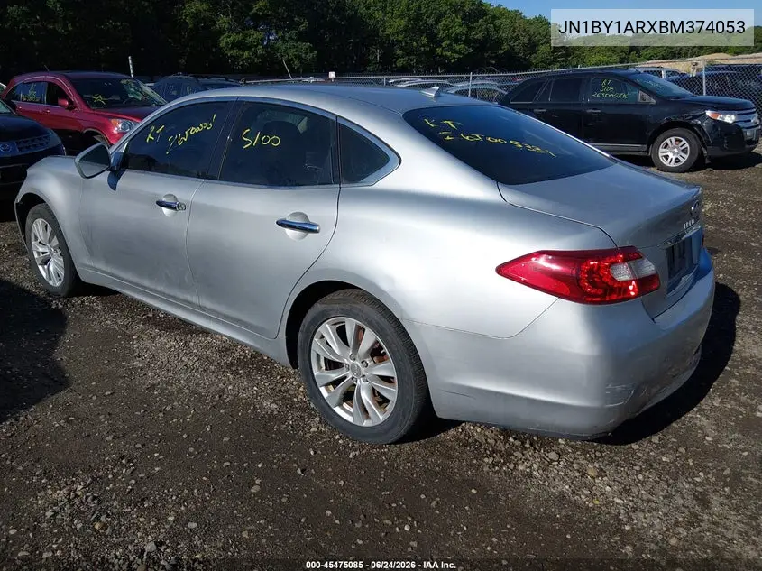2011 Infiniti M37X VIN: JN1BY1ARXBM374053 Lot: 45475085