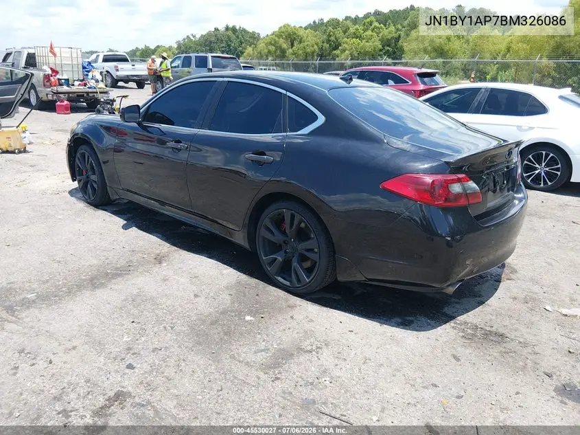 2011 Infiniti M37 VIN: JN1BY1AP7BM326086 Lot: 45530027