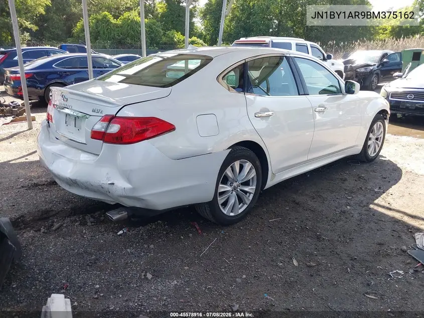 2011 Infiniti M37X VIN: JN1BY1AR9BM375162 Lot: 45578916
