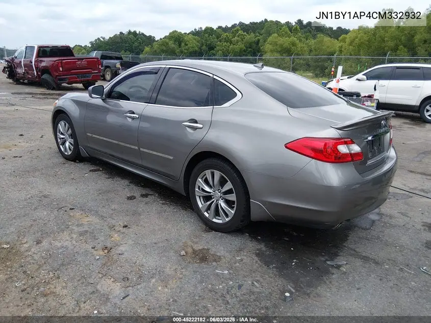 2012 Infiniti M37 VIN: JN1BY1AP4CM332932 Lot: 45222182