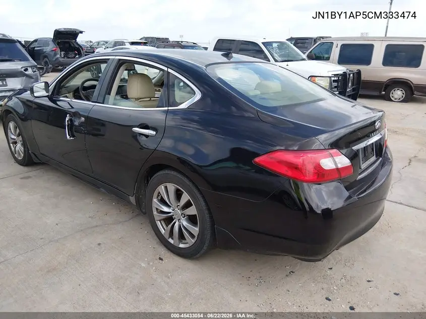 2012 Infiniti M37 VIN: JN1BY1AP5CM333474 Lot: 45433054