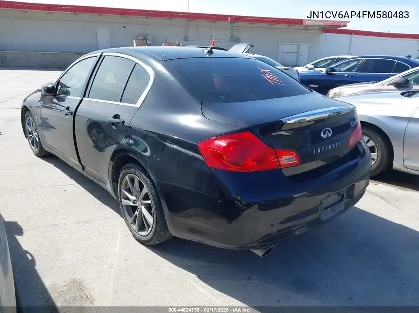 2015 Infiniti Q40 VIN: JN1CV6AP4FM580483 Lot: 44624735