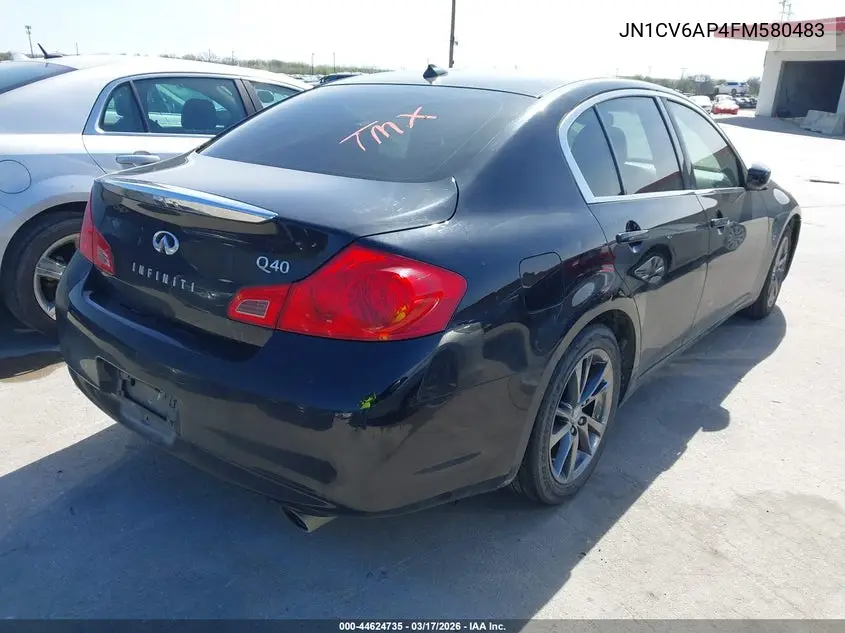 2015 Infiniti Q40 VIN: JN1CV6AP4FM580483 Lot: 44624735