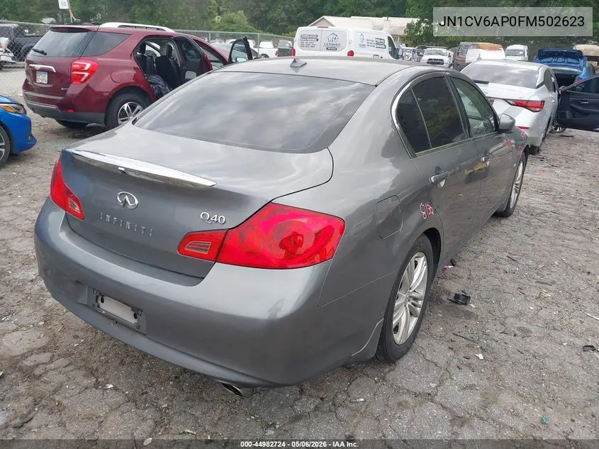 2015 Infiniti Q40 VIN: JN1CV6AP0FM502623 Lot: 44982724