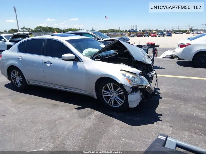 2015 Infiniti Q40 VIN: JN1CV6AP7FM501162 Lot: 45061381