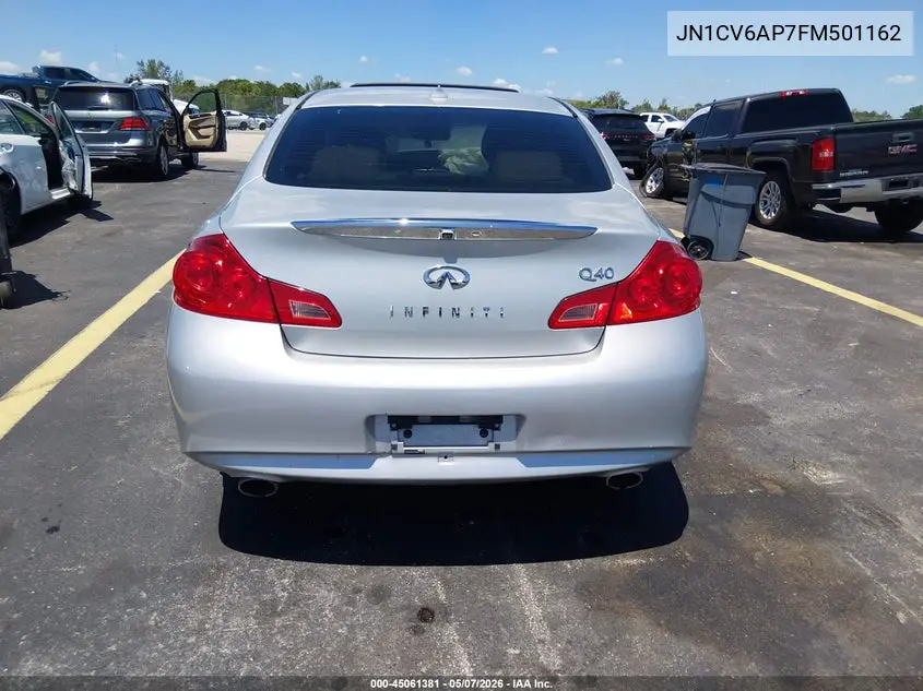 2015 Infiniti Q40 VIN: JN1CV6AP7FM501162 Lot: 45061381