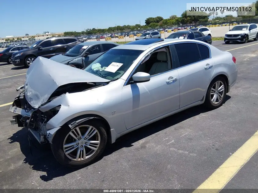 2015 Infiniti Q40 VIN: JN1CV6AP7FM501162 Lot: 45061381