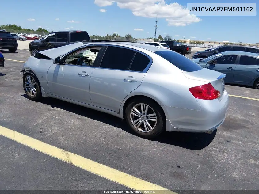 2015 Infiniti Q40 VIN: JN1CV6AP7FM501162 Lot: 45061381