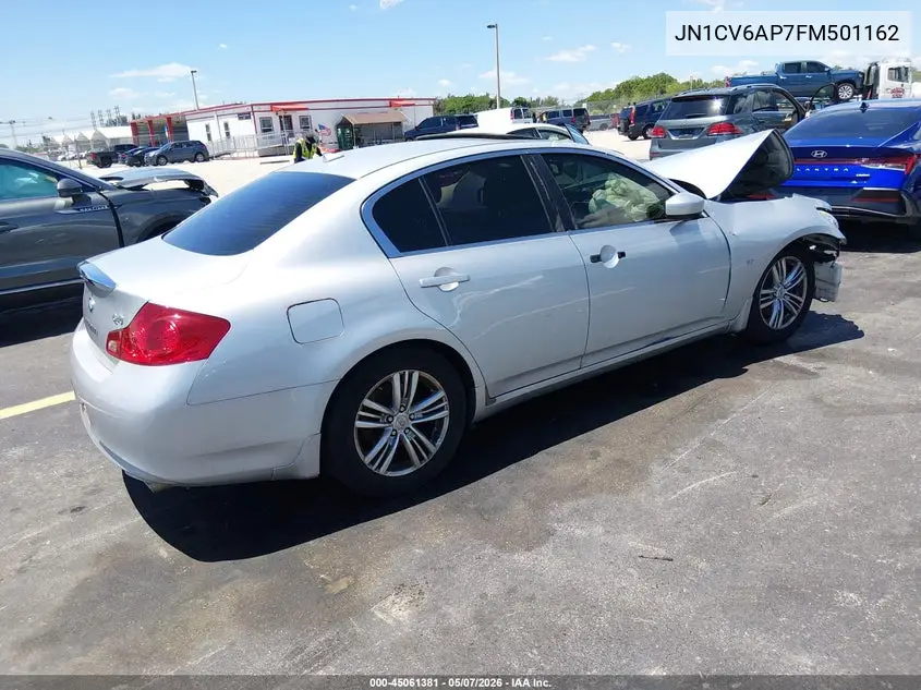 2015 Infiniti Q40 VIN: JN1CV6AP7FM501162 Lot: 45061381