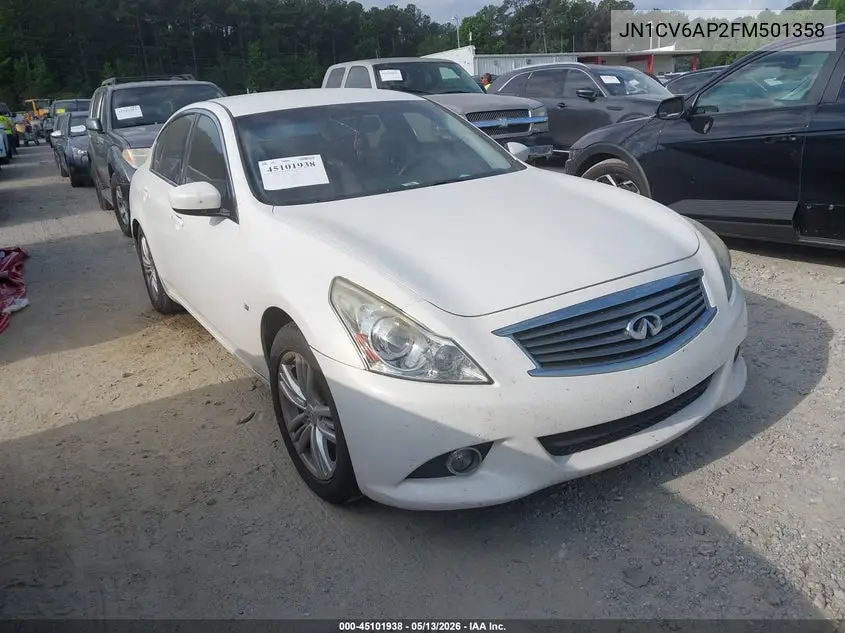 2015 Infiniti Q40 VIN: JN1CV6AP2FM501358 Lot: 45101938