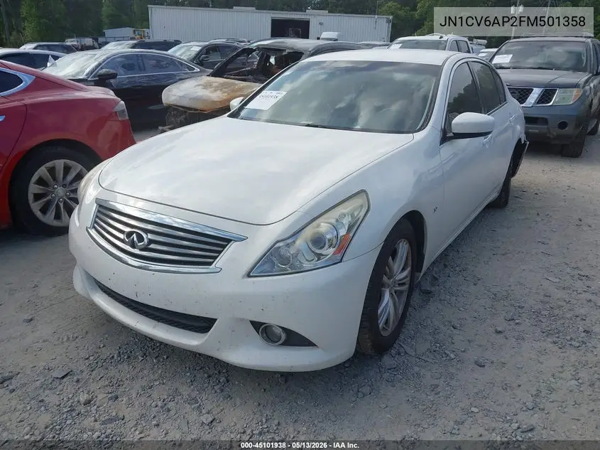 2015 Infiniti Q40 VIN: JN1CV6AP2FM501358 Lot: 45101938