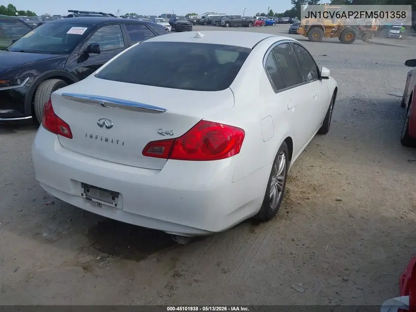 2015 Infiniti Q40 VIN: JN1CV6AP2FM501358 Lot: 45101938