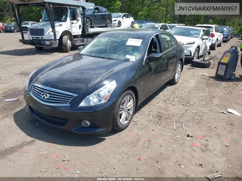 2015 Infiniti Q40 VIN: JN1CV6ARXFM650957 Lot: 45118089