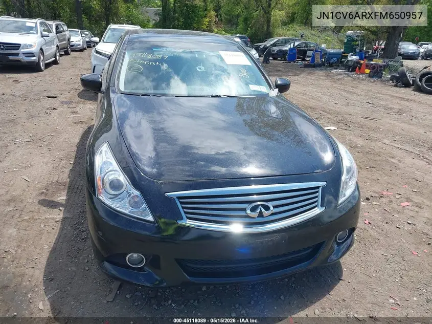 2015 Infiniti Q40 VIN: JN1CV6ARXFM650957 Lot: 45118089