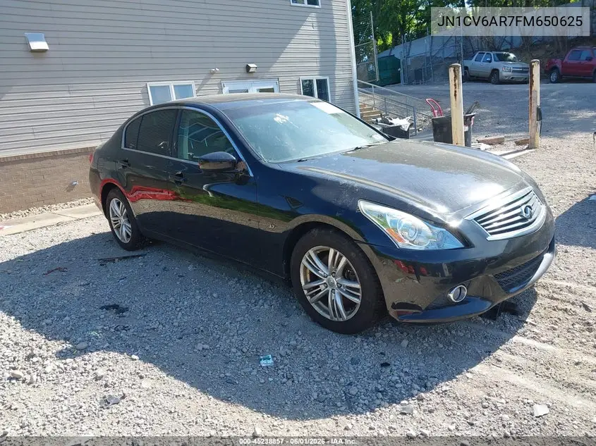 2015 Infiniti Q40 VIN: JN1CV6AR7FM650625 Lot: 45238857