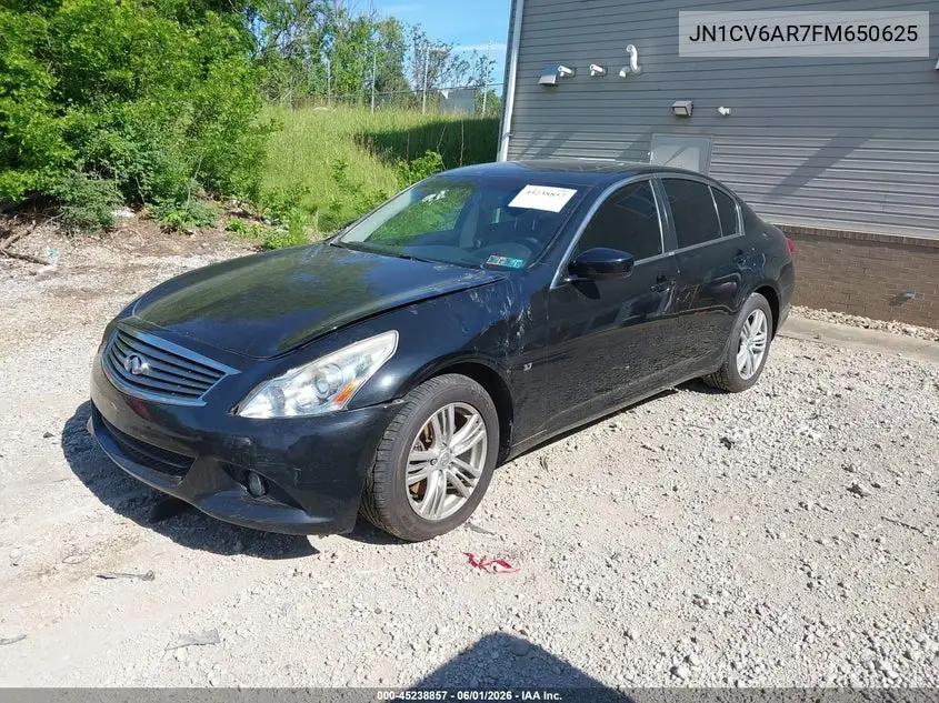 2015 Infiniti Q40 VIN: JN1CV6AR7FM650625 Lot: 45238857