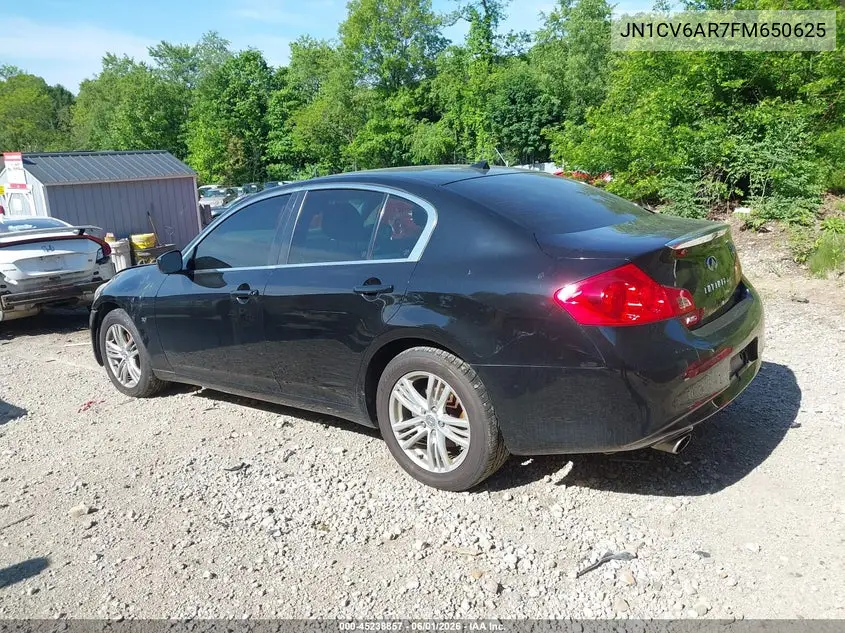 2015 Infiniti Q40 VIN: JN1CV6AR7FM650625 Lot: 45238857