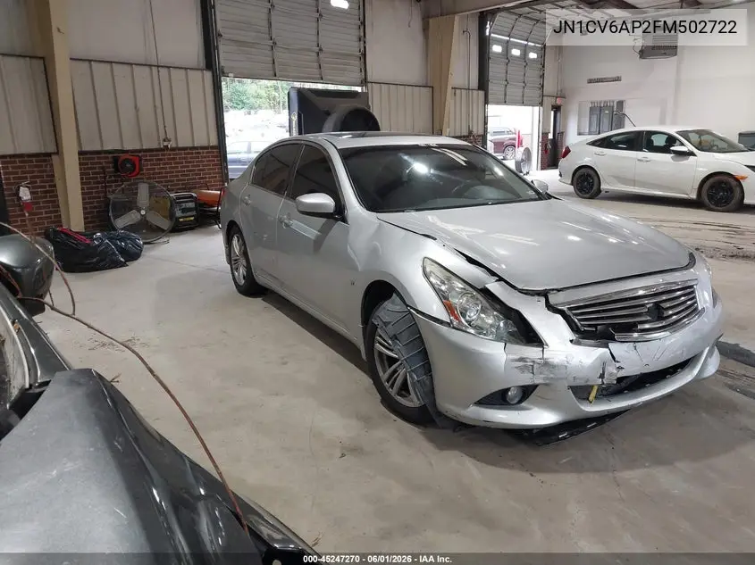 2015 Infiniti Q40 VIN: JN1CV6AP2FM502722 Lot: 45247270