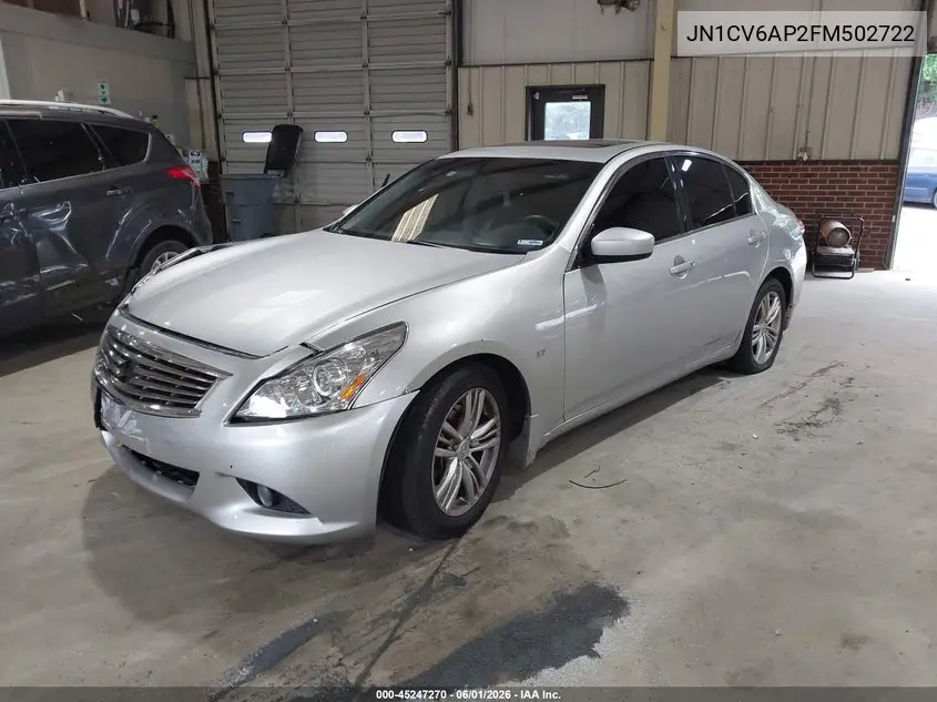2015 Infiniti Q40 VIN: JN1CV6AP2FM502722 Lot: 45247270